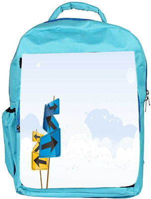 

Snoogg Eco Friendly Canvas Left And Right Designer Backpack Rucksack School Travel Unisex Casual Canvas Bag Bookbag Satchel 5 L Backpack(Blue)