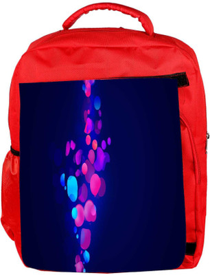 

Snoogg Eco Friendly Canvas Neon Bubbles Designer Backpack Rucksack School Travel Unisex Casual Canvas Bag Bookbag Satchel 5 L Backpack(Red)