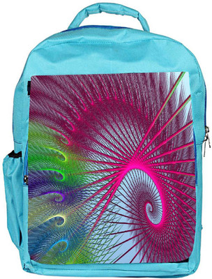 

Snoogg Eco Friendly Canvas Colourful Spins Designer Backpack Rucksack School Travel Unisex Casual Canvas Bag Bookbag Satchel 5 L Backpack(Blue)
