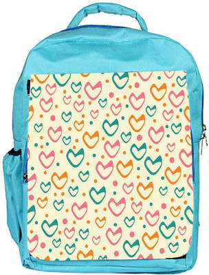 

Snoogg Eco Friendly Canvas Multicolor Hearts Cream Pattern Designer Backpack Rucksack School Travel Unisex Casual Canvas Bag Bookbag Satchel 5 L Backpack(Blue)