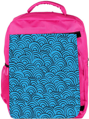 

Snoogg Eco Friendly Canvas Waves Background Backpack Rucksack School Travel Unisex Casual Canvas Bag Bookbag Satchel 5 L Backpack(Pink)
