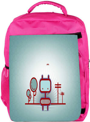 

Snoogg Eco Friendly Canvas Animated Street Designer Backpack Rucksack School Travel Unisex Casual Canvas Bag Bookbag Satchel 5 L Backpack(Pink)