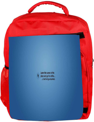 

Snoogg Eco Friendly Canvas Leave The Cursor Designer Backpack Rucksack School Travel Unisex Casual Canvas Bag Bookbag Satchel 5 L Backpack(Red)