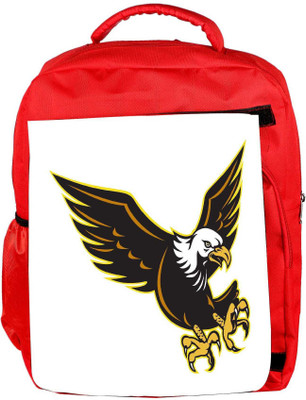 

Snoogg Eco Friendly Canvas American Bald Eagle Flying Backpack Rucksack School Travel Unisex Casual Canvas Bag Bookbag Satchel 5 L Backpack(Red)