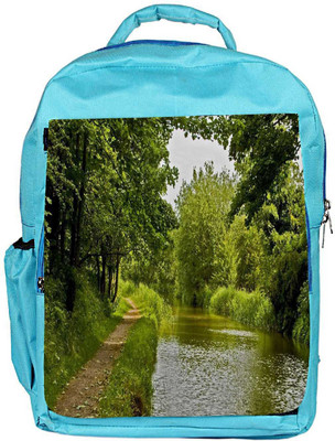 

Snoogg Eco Friendly Canvas Single Path Along Lake Side Designer Backpack Rucksack School Travel Unisex Casual Canvas Bag Bookbag Satchel 5 L Backpack(Blue)