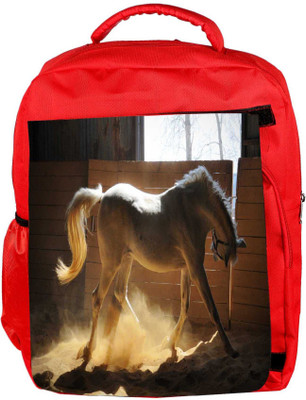 

Snoogg Eco Friendly Canvas White Horse Designer Backpack Rucksack School Travel Unisex Casual Canvas Bag Bookbag Satchel 5 L Backpack(Red)