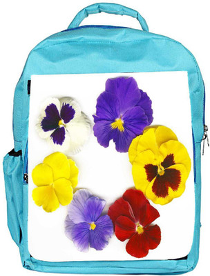 

Snoogg Eco Friendly Canvas A Circle Made Of Colorful Viola Tricolor Backpack Rucksack School Travel Unisex Casual Canvas Bag Bookbag Satchel 5 L Backpack(Blue)
