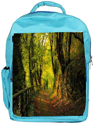 

Snoogg Eco Friendly Canvas Forest Way Designer Backpack Rucksack School Travel Unisex Casual Canvas Bag Bookbag Satchel 5 L Backpack(Blue)