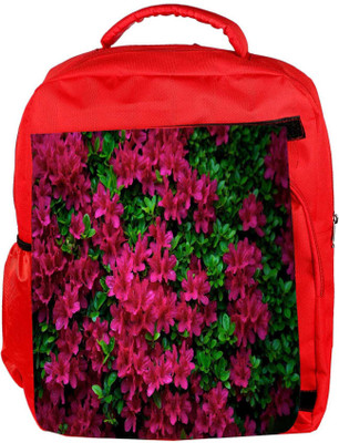 

Snoogg Eco Friendly Canvas Red And Green Leaves Designer Backpack Rucksack School Travel Unisex Casual Canvas Bag Bookbag Satchel 5 L Backpack(Red)