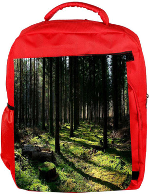 

Snoogg Eco Friendly Canvas Cutting Down The Trees Designer Backpack Rucksack School Travel Unisex Casual Canvas Bag Bookbag Satchel 5 L Backpack(Red)