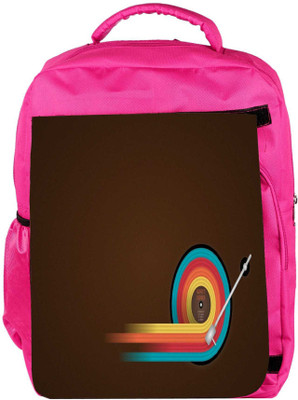 

Snoogg Eco Friendly Canvas Disc Table Designer Backpack Rucksack School Travel Unisex Casual Canvas Bag Bookbag Satchel 5 L Backpack(Pink)