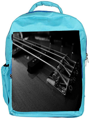 

Snoogg Eco Friendly Canvas Guitar Strings Designer Backpack Rucksack School Travel Unisex Casual Canvas Bag Bookbag Satchel 5 L Backpack(Blue)