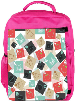 

Snoogg Eco Friendly Canvas A For Apple Designer Backpack Rucksack School Travel Unisex Casual Canvas Bag Bookbag Satchel 5 L Backpack(Pink)