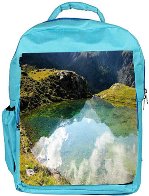 

Snoogg Eco Friendly Canvas Reflection Water Designer Backpack Rucksack School Travel Unisex Casual Canvas Bag Bookbag Satchel 5 L Backpack(Blue)