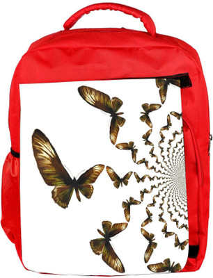 

Snoogg Eco Friendly Canvas Kaleidoscopic Butterflies Backpack Rucksack School Travel Unisex Casual Canvas Bag Bookbag Satchel 5 L Backpack(Red)