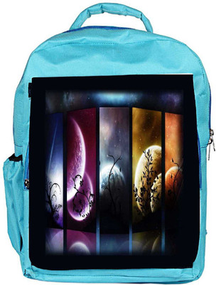 

Snoogg Eco Friendly Canvas Planets And Moon Slides 2684 Backpack Rucksack School Travel Unisex Casual Canvas Bag Bookbag Satchel 5 L Backpack(Blue)