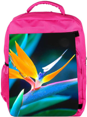 

Snoogg Eco Friendly Canvas Flower Zoo Backpack Rucksack School Travel Unisex Casual Canvas Bag Bookbag Satchel 5 L Backpack(Pink)