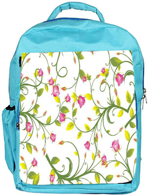 

Snoogg Eco Friendly Canvas Pink Floral Designer Backpack Rucksack School Travel Unisex Casual Canvas Bag Bookbag Satchel 5 L Backpack(Blue)