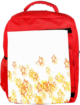 

Snoogg Eco Friendly Canvas Small Yellow Stars Designer Backpack Rucksack School Travel Unisex Casual Canvas Bag Bookbag Satchel 5 L Backpack(Red)