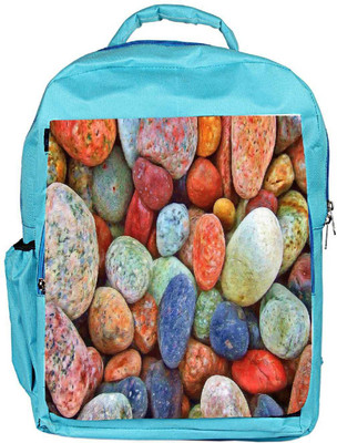 

Snoogg Eco Friendly Canvas Colourful Stones Backpack Rucksack School Travel Unisex Casual Canvas Bag Bookbag Satchel 5 L Backpack(Blue)
