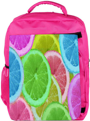 

Snoogg Eco Friendly Canvas Citrus Refresh Backpack Rucksack School Travel Unisex Casual Canvas Bag Bookbag Satchel 5 L Backpack(Pink)