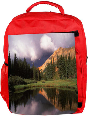 

Snoogg Eco Friendly Canvas Abstract Dark Sky Designer Backpack Rucksack School Travel Unisex Casual Canvas Bag Bookbag Satchel 5 L Backpack(Red)