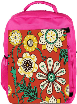 

Snoogg Eco Friendly Canvas Colorful Floral Seamless Pattern In Cartoon Style Seamless Pattern Backpack Rucksack School Travel Unisex Casual Canvas Bag Bookbag Satchel 5 L Backpack(Pink)