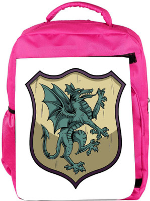 

Snoogg Eco Friendly Canvas Crests Vector Element Backpack Rucksack School Travel Unisex Casual Canvas Bag Bookbag Satchel 5 L Backpack(Pink)