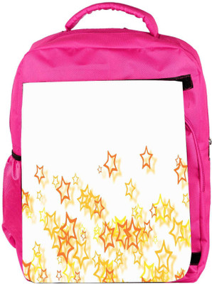 

Snoogg Eco Friendly Canvas Small Yellow Stars Designer Backpack Rucksack School Travel Unisex Casual Canvas Bag Bookbag Satchel 5 L Backpack(Pink)