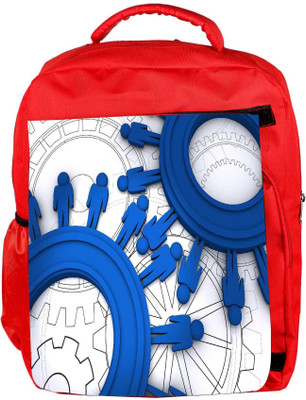 

Snoogg Eco Friendly Canvas Business Background And Symbol Backpack Rucksack School Travel Unisex Casual Canvas Bag Bookbag Satchel 5 L Backpack(Red)