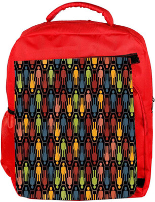 

Snoogg Eco Friendly Canvas Colorful Peoples Designer Backpack Rucksack School Travel Unisex Casual Canvas Bag Bookbag Satchel 5 L Backpack(Red)