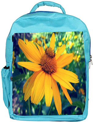 

Snoogg Eco Friendly Canvas Big Flower Designer Backpack Rucksack School Travel Unisex Casual Canvas Bag Bookbag Satchel 5 L Backpack(Blue)