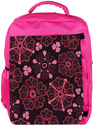 

Snoogg Eco Friendly Canvas Floral Red Designer Backpack Rucksack School Travel Unisex Casual Canvas Bag Bookbag Satchel 5 L Backpack(Pink)