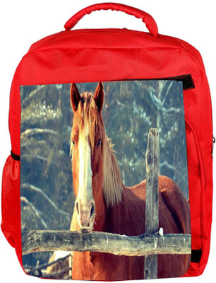 

Snoogg Eco Friendly Canvas Abstract Horse Designer Backpack Rucksack School Travel Unisex Casual Canvas Bag Bookbag Satchel 5 L Backpack(Red)