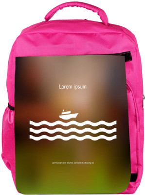 

Snoogg Eco Friendly Canvas Stylized Cruise Liner And Waves Backpack Rucksack School Travel Unisex Casual Canvas Bag Bookbag Satchel 5 L Backpack(Pink)