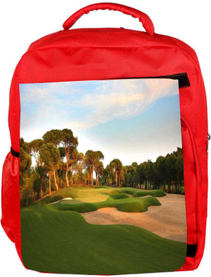 

Snoogg Eco Friendly Canvas Clean Golf Court Designer Backpack Rucksack School Travel Unisex Casual Canvas Bag Bookbag Satchel 5 L Backpack(Red)