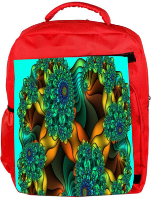 

Snoogg Eco Friendly Canvas Fractal Abysses Abstract Designer Backpack Rucksack School Travel Unisex Casual Canvas Bag Bookbag Satchel 5 L Backpack(Red)