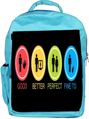

Snoogg Eco Friendly Canvas Good Better Perfect Fine Too Backpack Rucksack School Travel Unisex Casual Canvas Bag Bookbag Satchel 5 L Backpack(Blue)