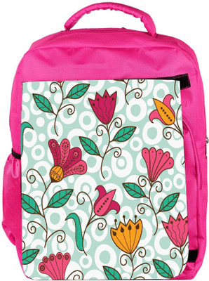 

Snoogg Eco Friendly Canvas Seamless Texture With Flowers And Butterflies Endless Floral Pattern Backpack Rucksack School Travel Unisex Casual Canvas Bag Bookbag Satchel 5 L Backpack(Pink)