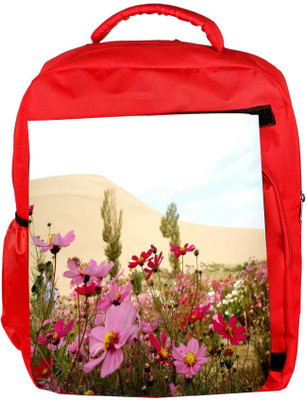 

Snoogg Eco Friendly Canvas Green Leaves Designer Backpack Rucksack School Travel Unisex Casual Canvas Bag Bookbag Satchel 5 L Backpack(Red)