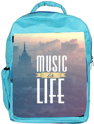 

Snoogg Eco Friendly Canvas Music Is Life Backpack Rucksack School Travel Unisex Casual Canvas Bag Bookbag Satchel 5 L Backpack(Blue)