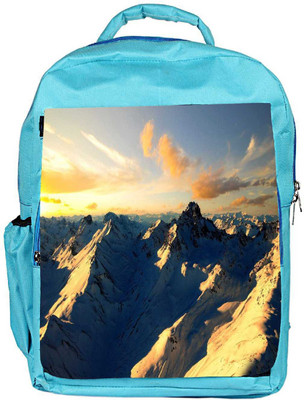 

Snoogg Eco Friendly Canvas Snow Mountains Designer Backpack Rucksack School Travel Unisex Casual Canvas Bag Bookbag Satchel 5 L Backpack(Blue)