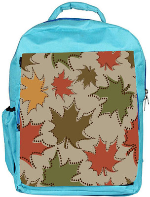 

Snoogg Eco Friendly Canvas Mixed Color Leaves Designer Backpack Rucksack School Travel Unisex Casual Canvas Bag Bookbag Satchel 5 L Backpack(Blue)