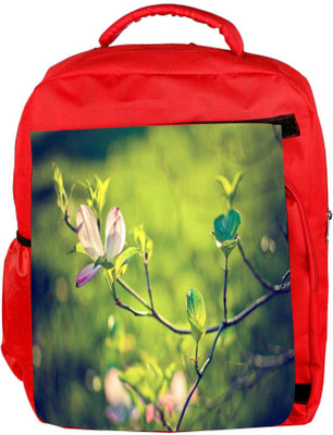 

Snoogg Eco Friendly Canvas Dark Pink Flower Designer Backpack Rucksack School Travel Unisex Casual Canvas Bag Bookbag Satchel 5 L Backpack(Red)