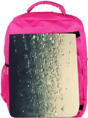 

Snoogg Eco Friendly Canvas Water Drops Abstract Designer Backpack Rucksack School Travel Unisex Casual Canvas Bag Bookbag Satchel 5 L Backpack(Pink)