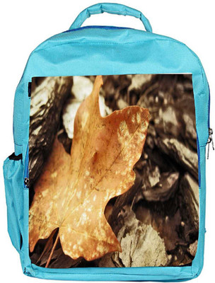 

Snoogg Eco Friendly Canvas Brown Leaf Designer Backpack Rucksack School Travel Unisex Casual Canvas Bag Bookbag Satchel 5 L Backpack(Blue)