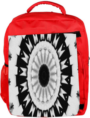 

Snoogg Eco Friendly Canvas Trippy Black And White Designer Backpack Rucksack School Travel Unisex Casual Canvas Bag Bookbag Satchel 5 L Backpack(Red)