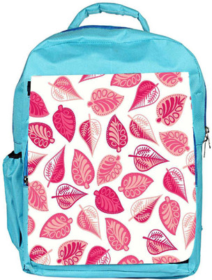 

Snoogg Eco Friendly Canvas Pink Leaves Designer Backpack Rucksack School Travel Unisex Casual Canvas Bag Bookbag Satchel 5 L Backpack(Blue)