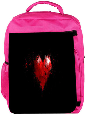 

Snoogg Eco Friendly Canvas Broken Heart Designer Backpack Rucksack School Travel Unisex Casual Canvas Bag Bookbag Satchel 5 L Backpack(Pink)