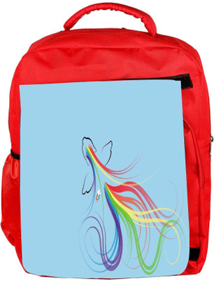 

Snoogg Eco Friendly Canvas Rainbow Dash Designer Backpack Rucksack School Travel Unisex Casual Canvas Bag Bookbag Satchel 5 L Backpack(Red)